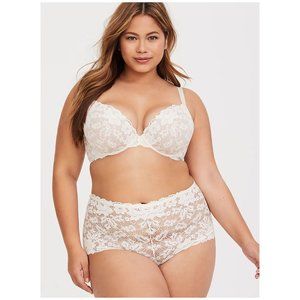 TORRID Plunge Push-Up Paisley Lace Bra sz 40G
